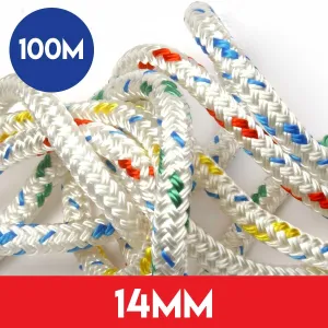 100m Reel of 14mm Polyester Braid on Braid Rope by Kingfisher