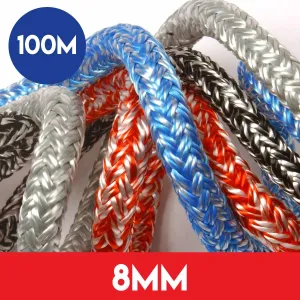 100m Reel of 8mm Polyester Braid on Braid Melange Rope by Kingfisher
