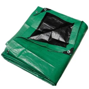 12' x 25' Heavy Duty Green/Black Poly Tarp (10 mil)