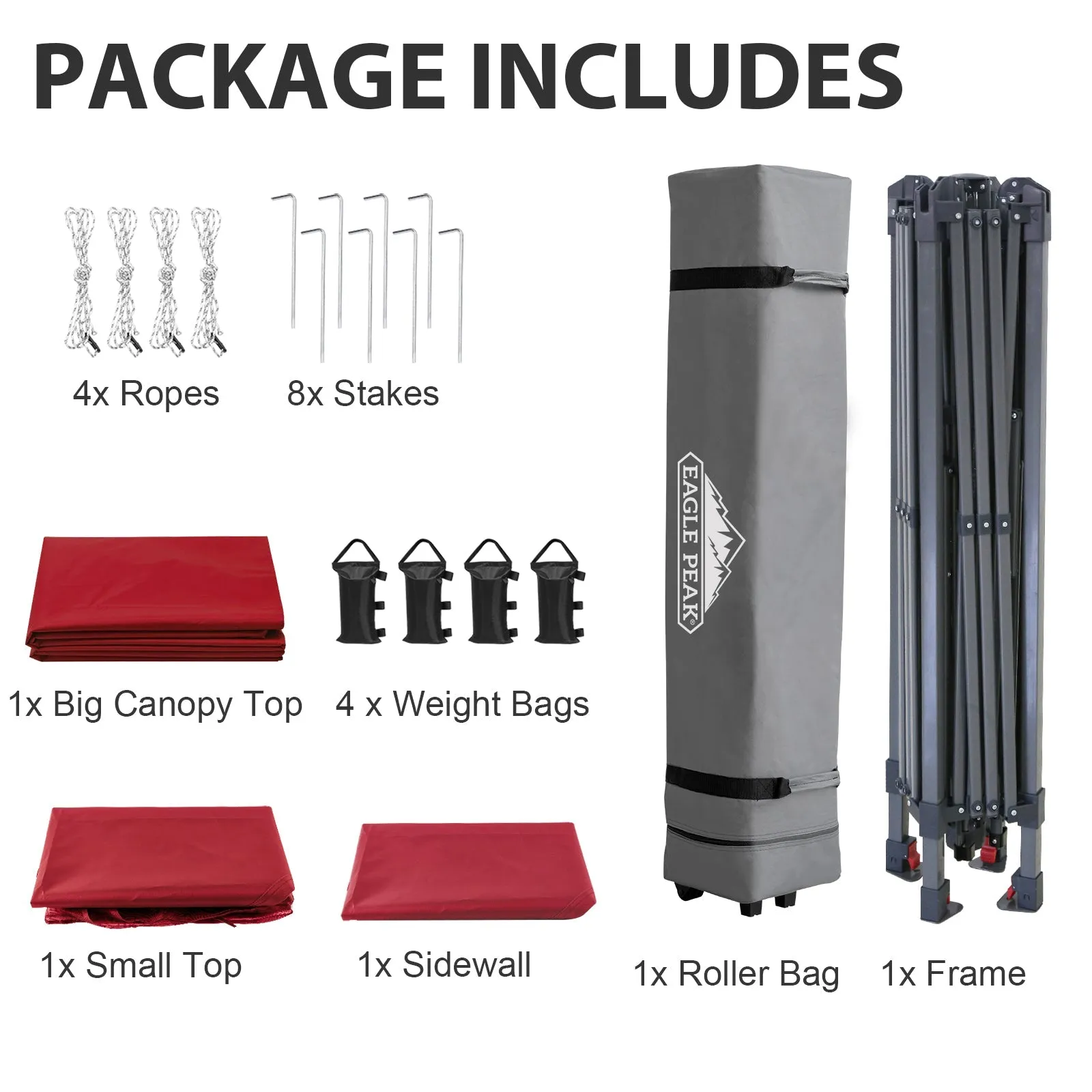 13x13 Pop Up Canopy Tent With Sidewall