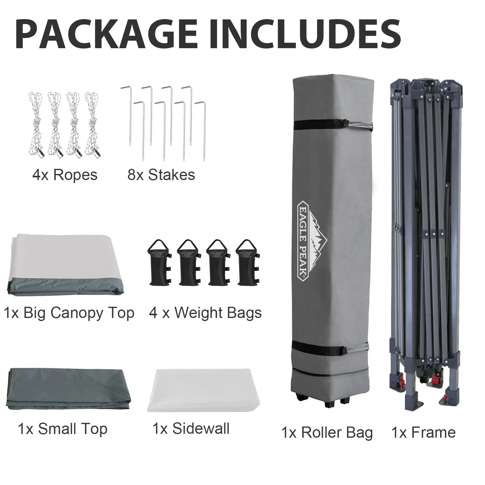 13x13 Pop Up Canopy Tent With Sidewall