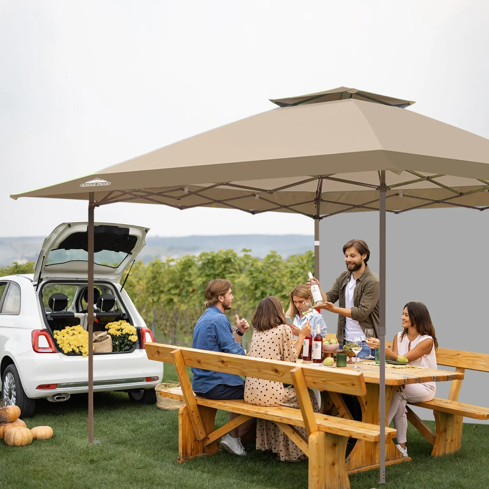 13x13 Pop Up Canopy Tent With Sidewall