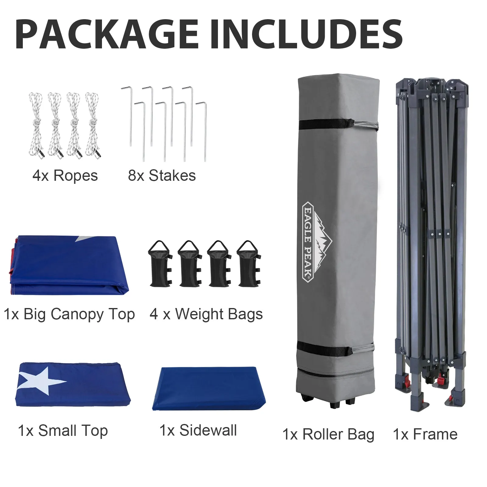 13x13 Pop Up Canopy Tent With Sidewall