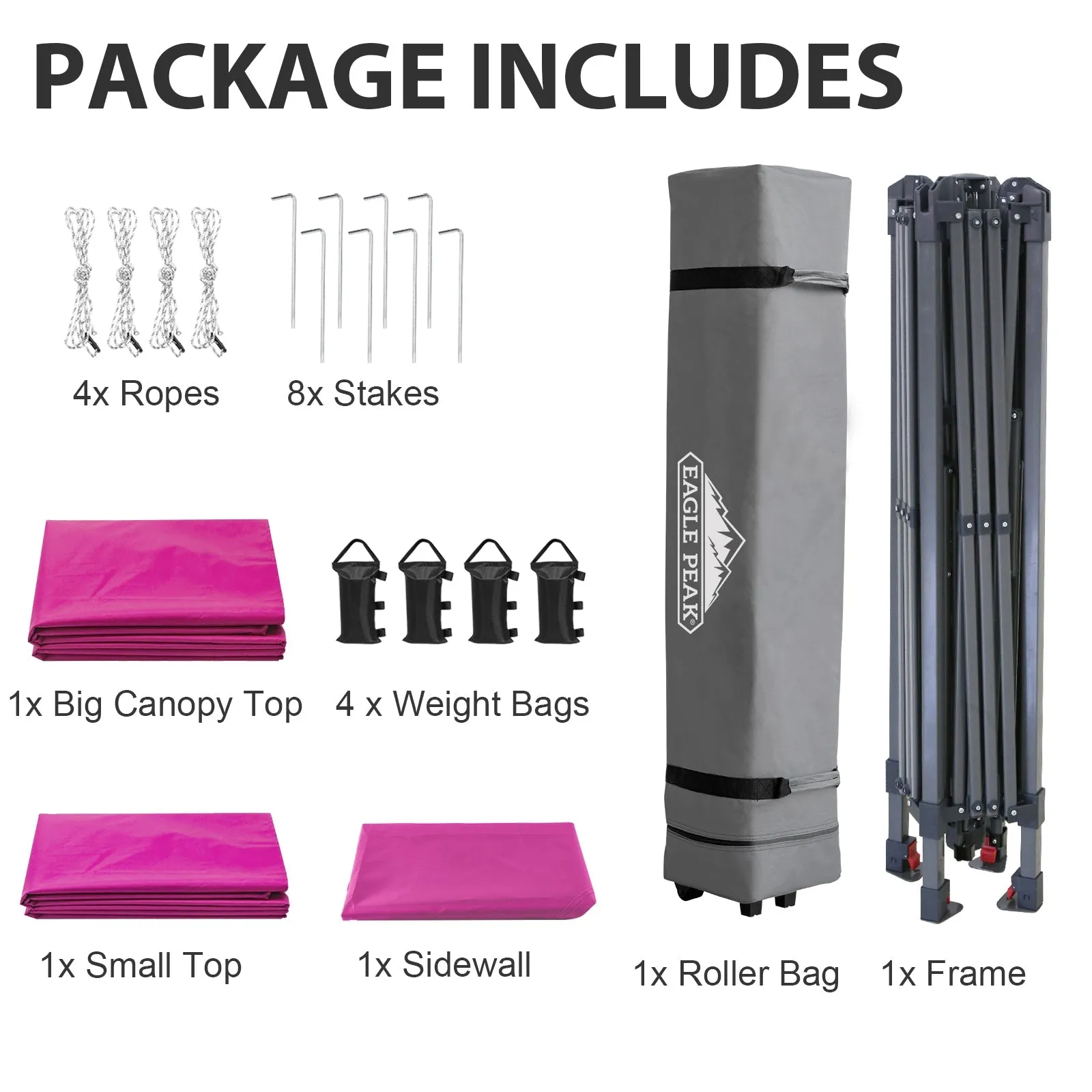 13x13 Pop Up Canopy Tent With Sidewall