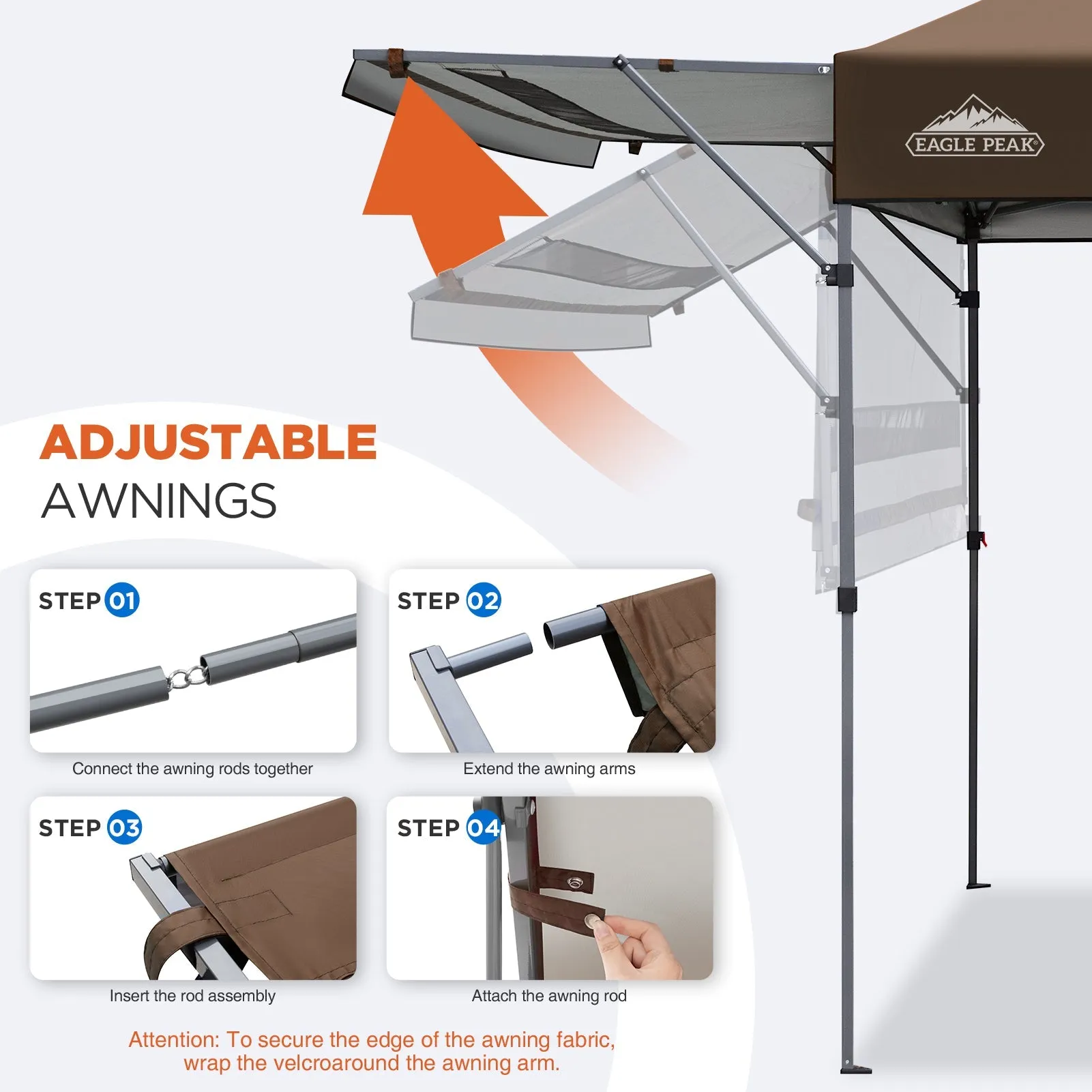 17x10 Pop up Gazebo Canopy Tent Outdoor Instant Canopy Shelter
