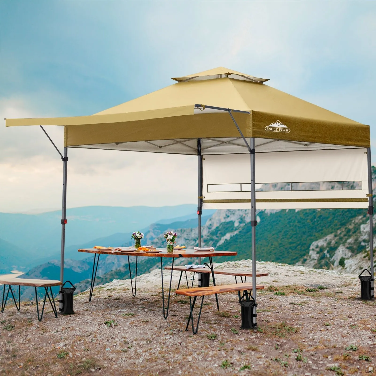 17x10 Pop up Gazebo Canopy Tent Outdoor Instant Canopy Shelter