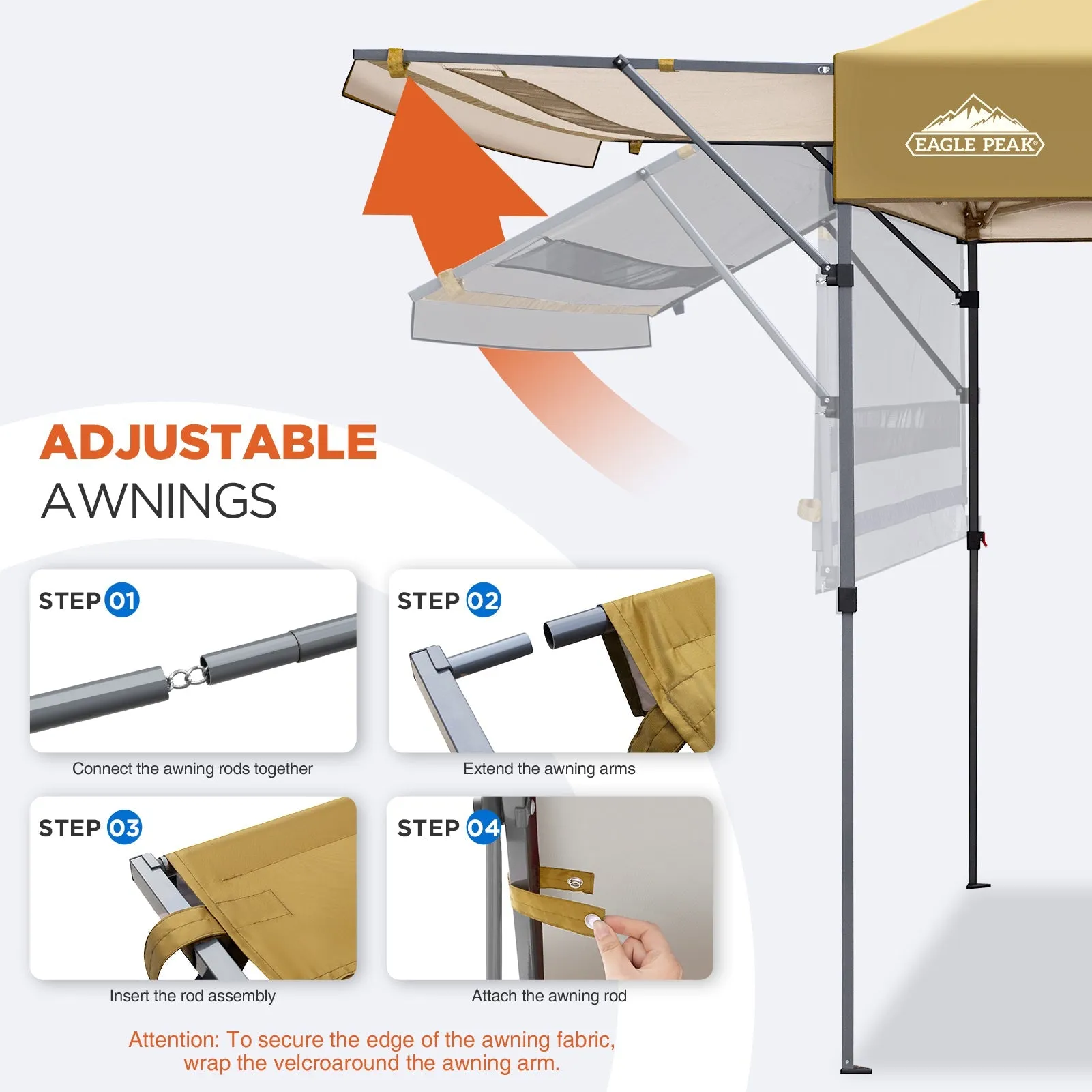 17x10 Pop up Gazebo Canopy Tent Outdoor Instant Canopy Shelter