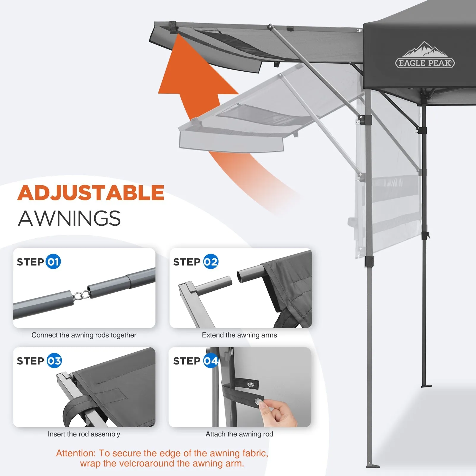 17x10 Pop up Gazebo Canopy Tent Outdoor Instant Canopy Shelter