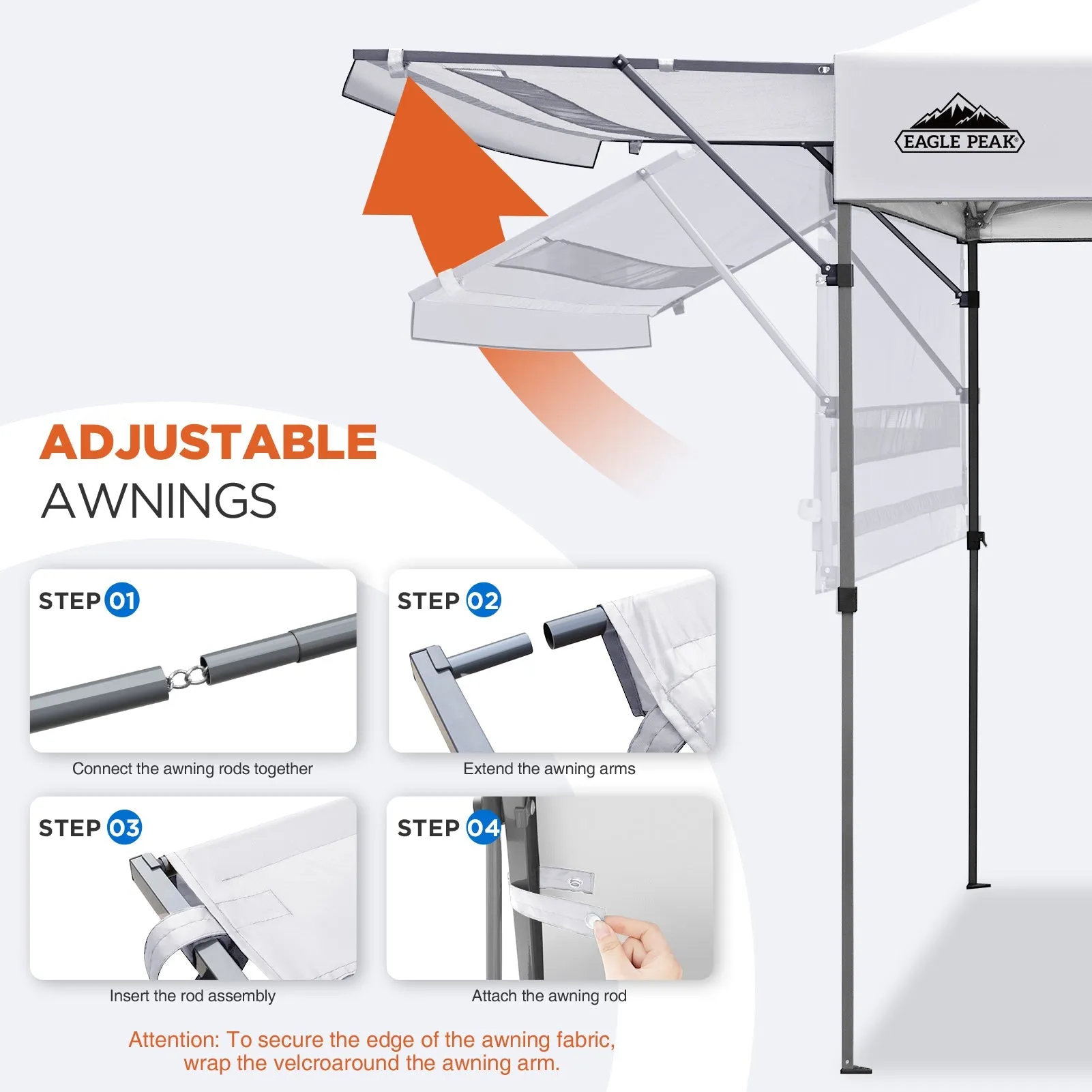 17x10 Pop up Gazebo Canopy Tent Outdoor Instant Canopy Shelter