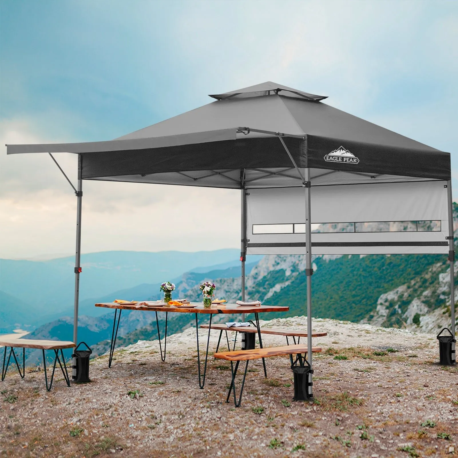 17x10 Pop up Gazebo Canopy Tent Outdoor Instant Canopy Shelter