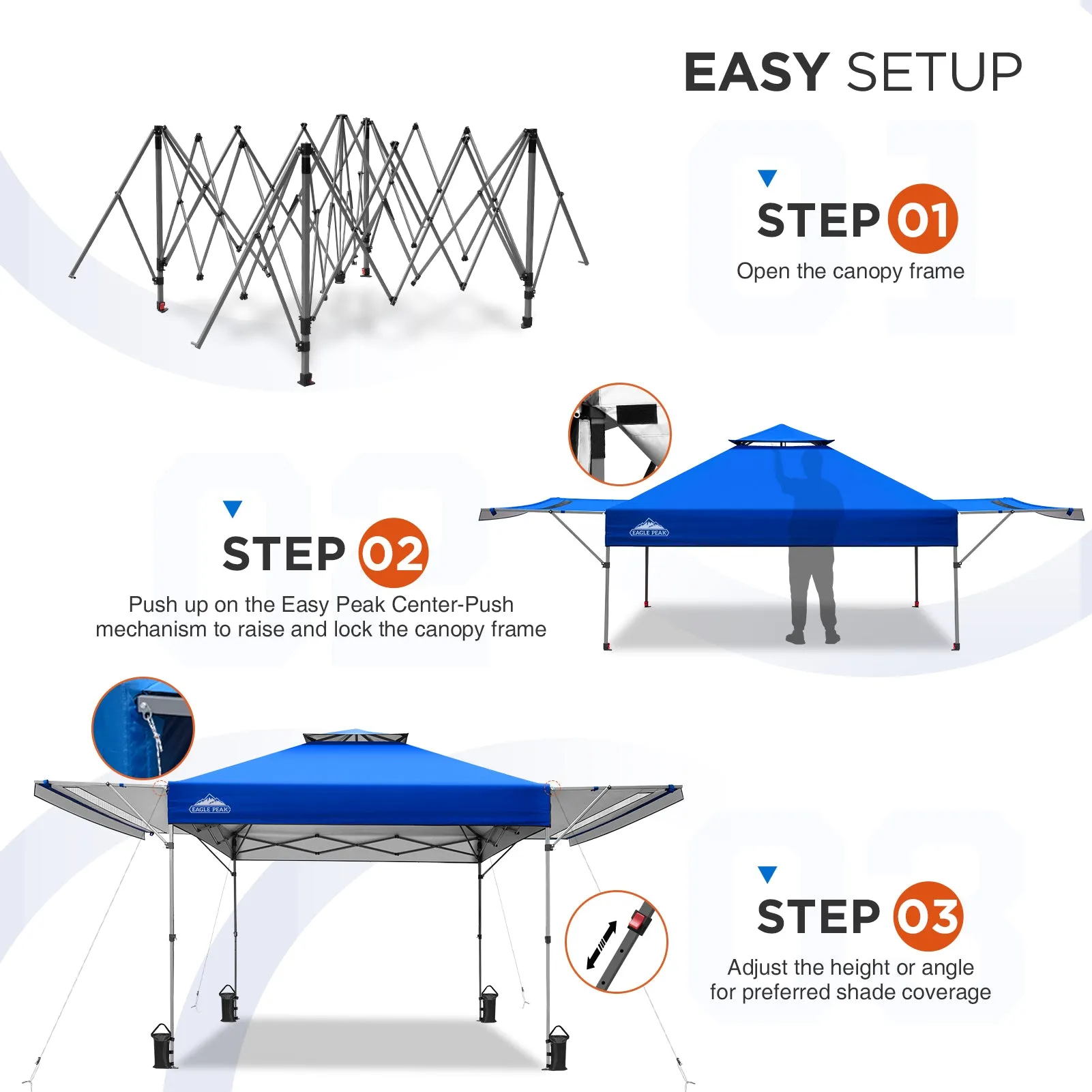 17x10 Pop up Gazebo Canopy Tent Outdoor Instant Canopy Shelter
