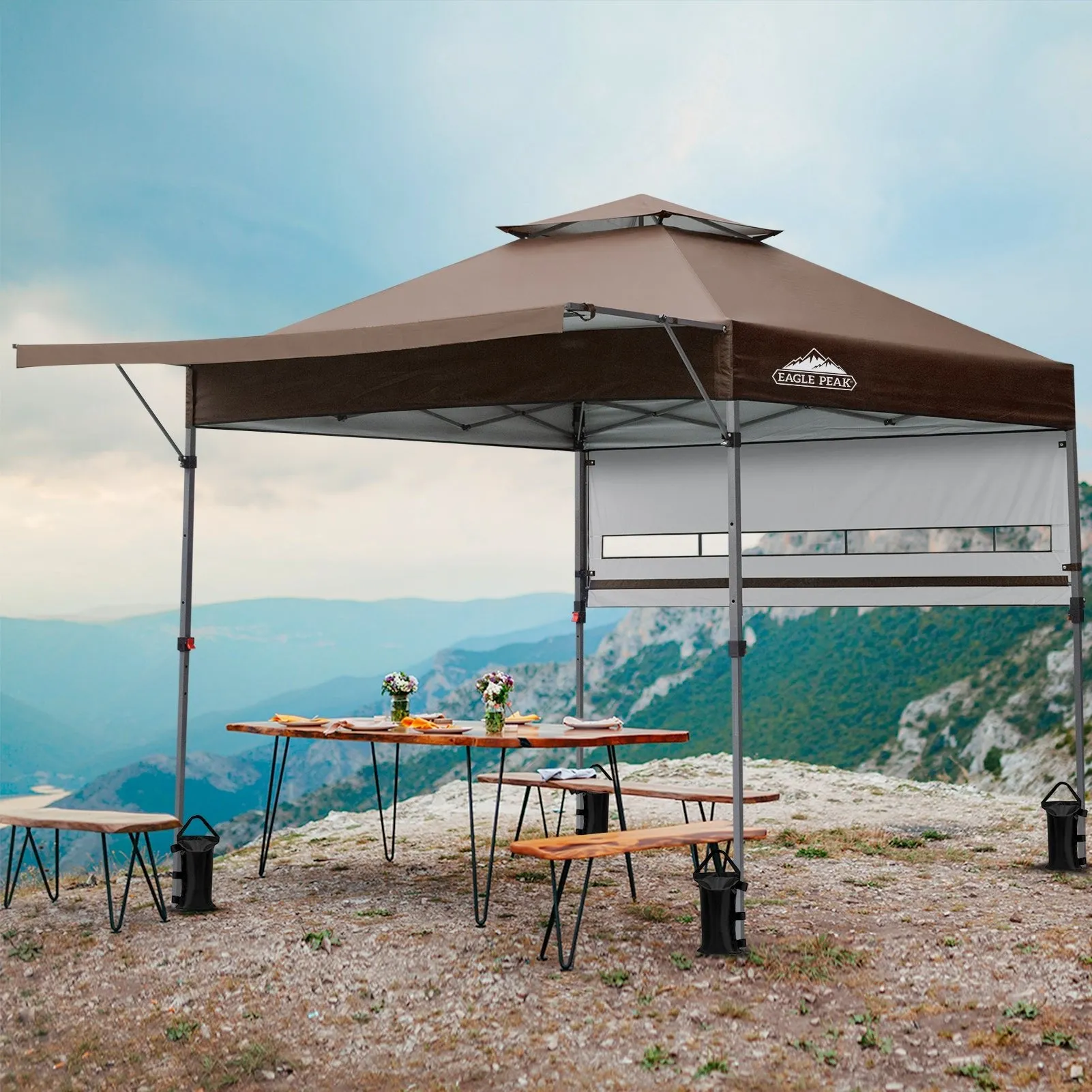 17x10 Pop up Gazebo Canopy Tent Outdoor Instant Canopy Shelter