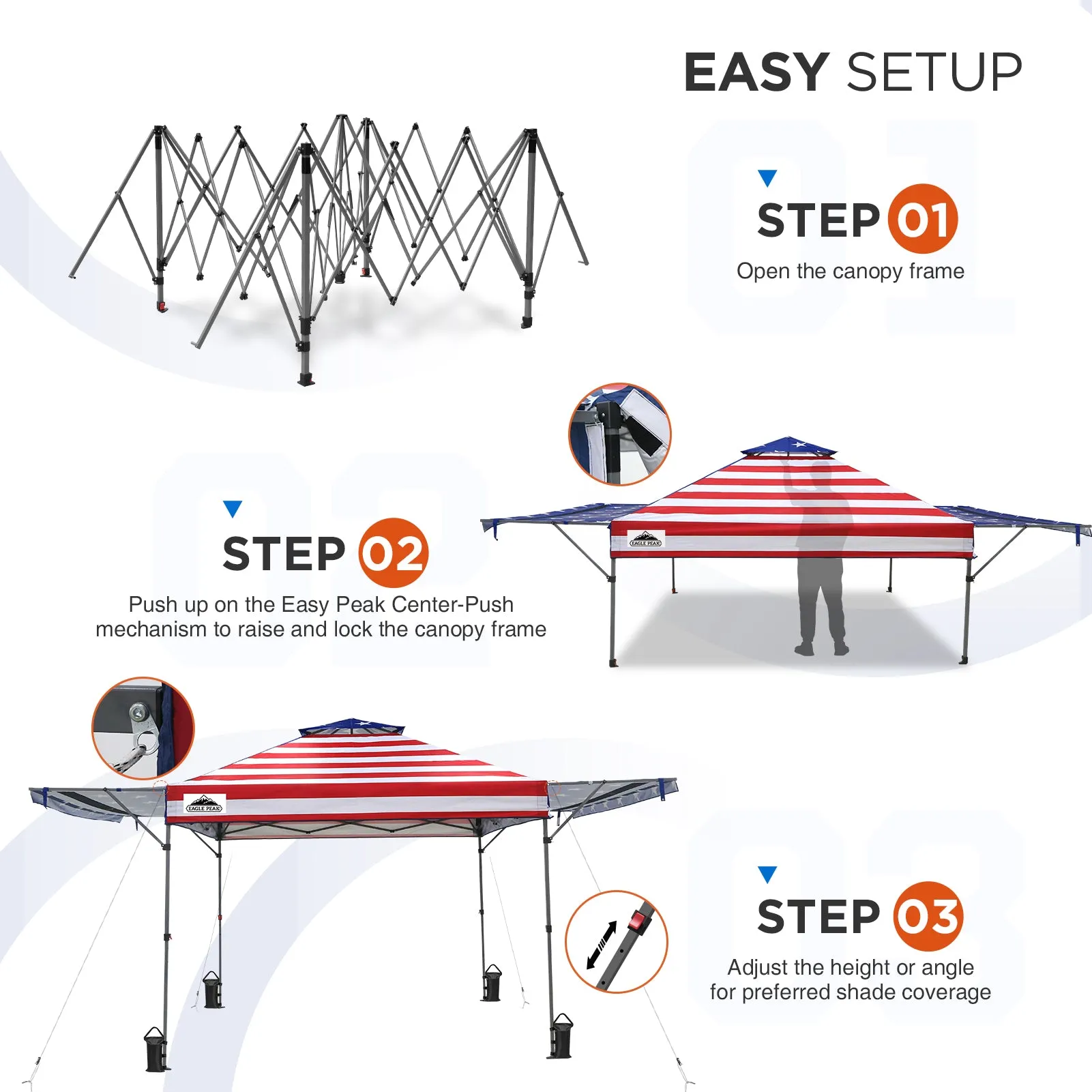 17x10 Pop up Gazebo Canopy Tent Outdoor Instant Canopy Shelter