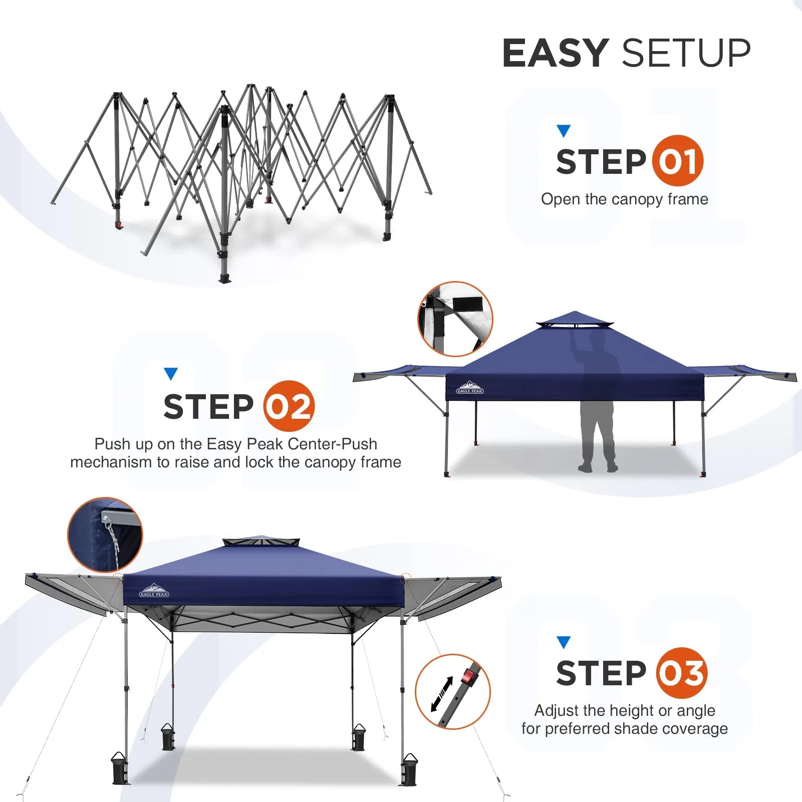 17x10 Pop up Gazebo Canopy Tent Outdoor Instant Canopy Shelter