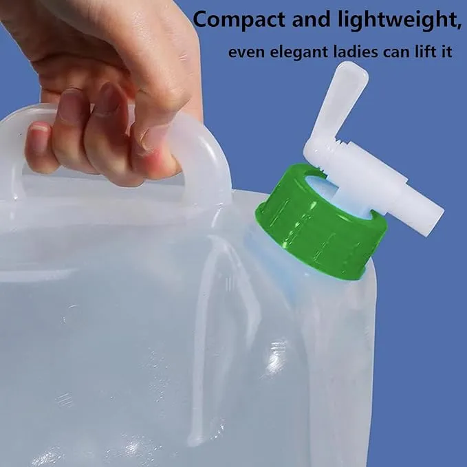 1Pcs 10L Portable Car Outdoor Water Bag with Handle Foldable Lightweight Water Container for Camping and Hiking