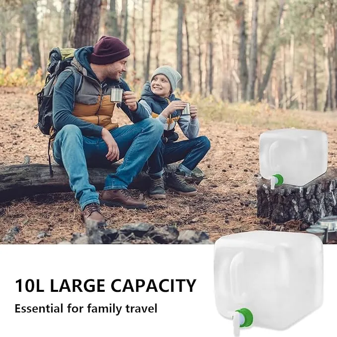 1Pcs 10L Portable Car Outdoor Water Bag with Handle Foldable Lightweight Water Container for Camping and Hiking