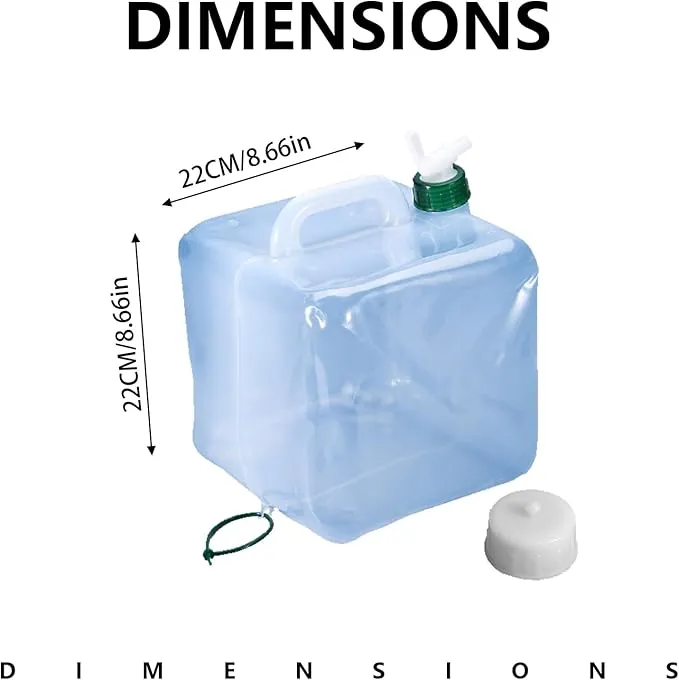 1Pcs 10L Portable Car Outdoor Water Bag with Handle Foldable Lightweight Water Container for Camping and Hiking