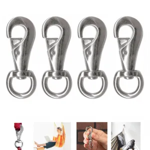 4 Pack Heavy Duty Swivel Snap Hooks Dog Leashes Rope Boat Spring Hook Pet Chains