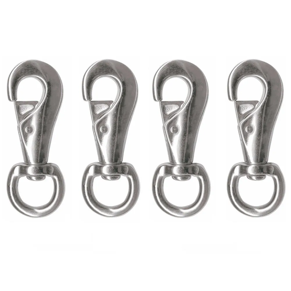 4 Pack Heavy Duty Swivel Snap Hooks Dog Leashes Rope Boat Spring Hook Pet Chains