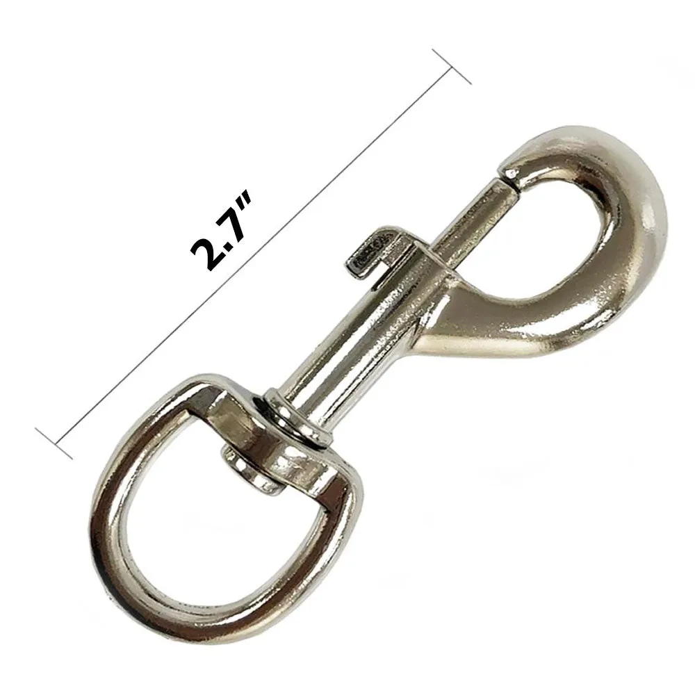 4 X Heavy Duty Bull Snap Latching Hook Chrome Silver Bulk Round Swivel Eye Bolt