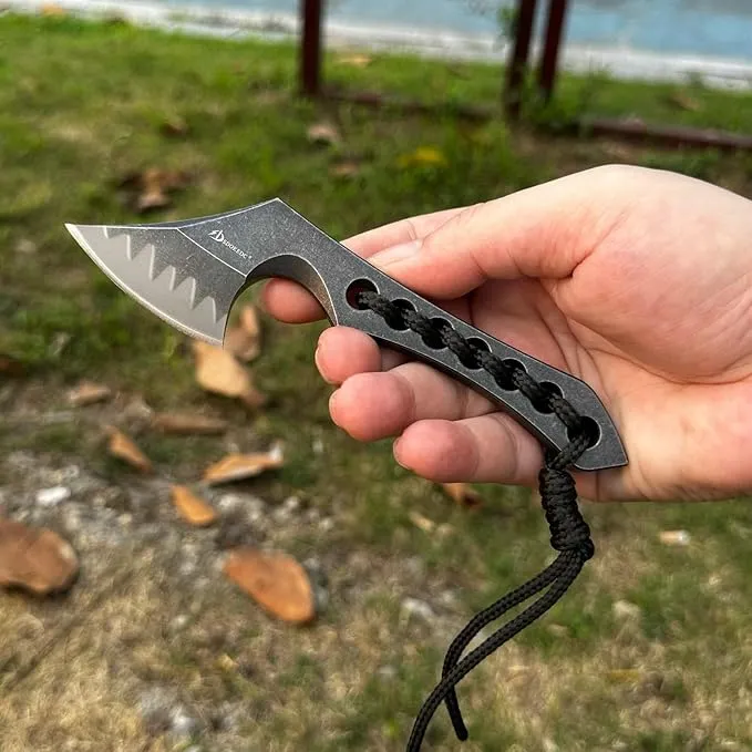 9CR18MOV Steel Mini Axe Tool With Sheath Tactical Military Survival Knives Fixed Blade Small Outdoor Camp Hatchet Camping Hunting Knife For Men EDC