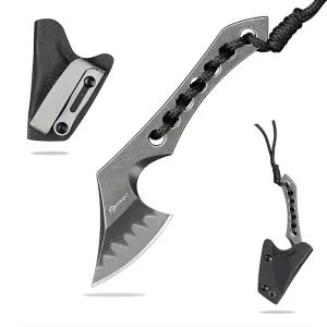 9CR18MOV Steel Mini Axe Tool With Sheath Tactical Military Survival Knives Fixed Blade Small Outdoor Camp Hatchet Camping Hunting Knife For Men EDC