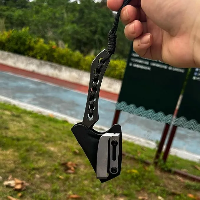 9CR18MOV Steel Mini Axe Tool With Sheath Tactical Military Survival Knives Fixed Blade Small Outdoor Camp Hatchet Camping Hunting Knife For Men EDC