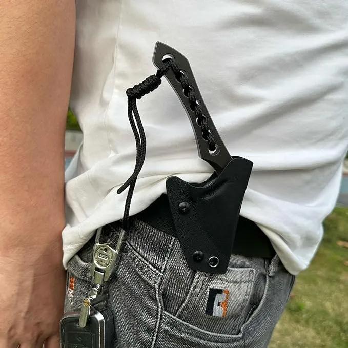 9CR18MOV Steel Mini Axe Tool With Sheath Tactical Military Survival Knives Fixed Blade Small Outdoor Camp Hatchet Camping Hunting Knife For Men EDC