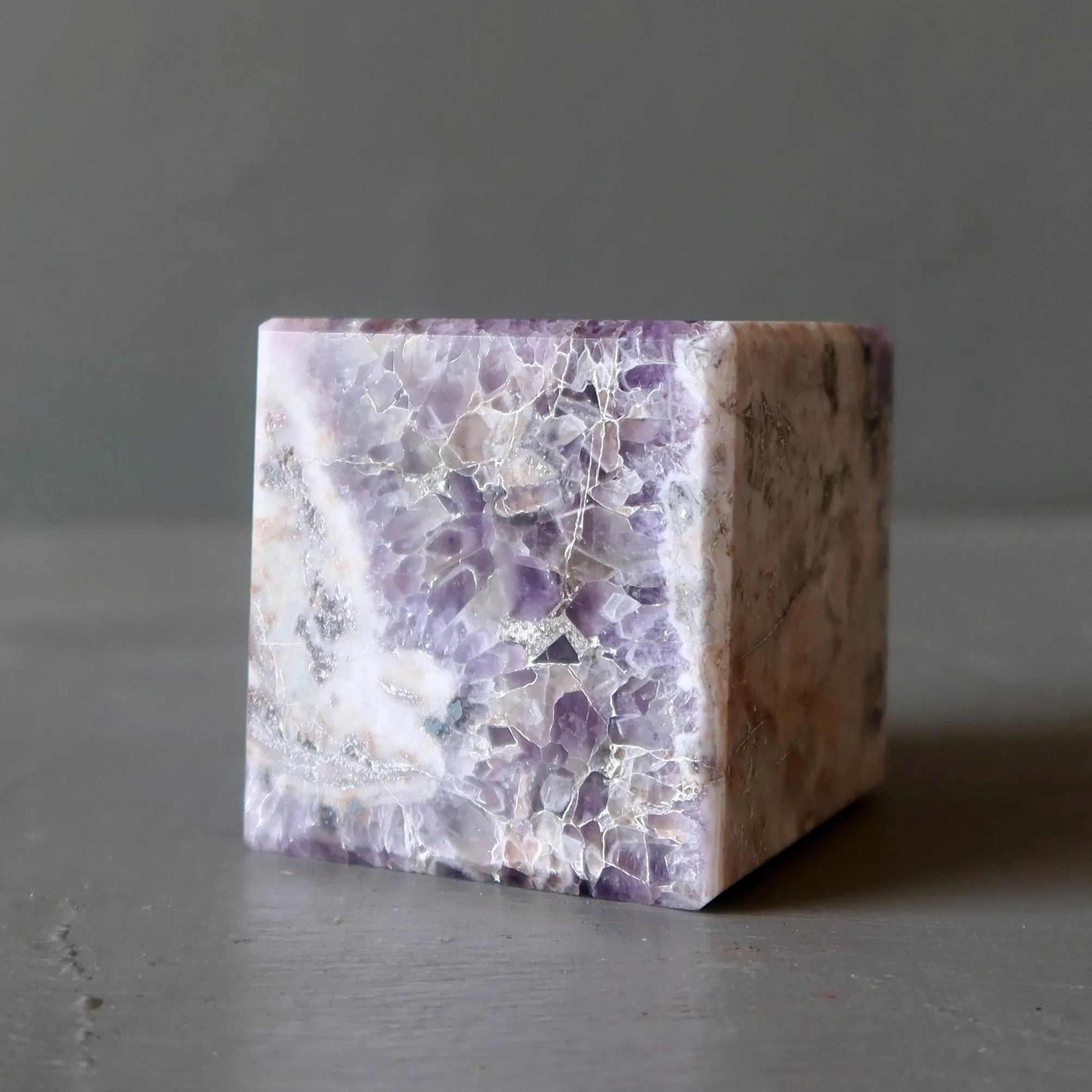 Amethyst Cube Spirituality Purple Meditation Crystal