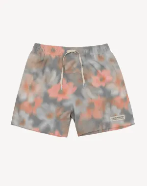 Blurred Floral 17" Swim Trunk