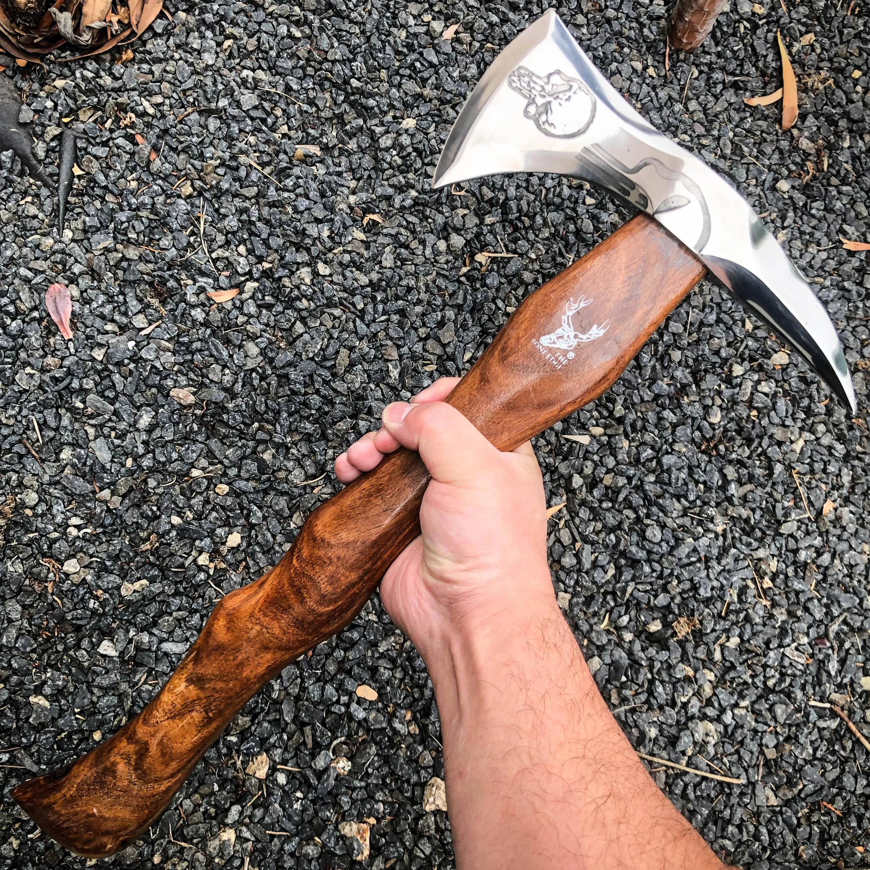 BoneEdge 18" Throwing Axe Tomahawk Wood Handle