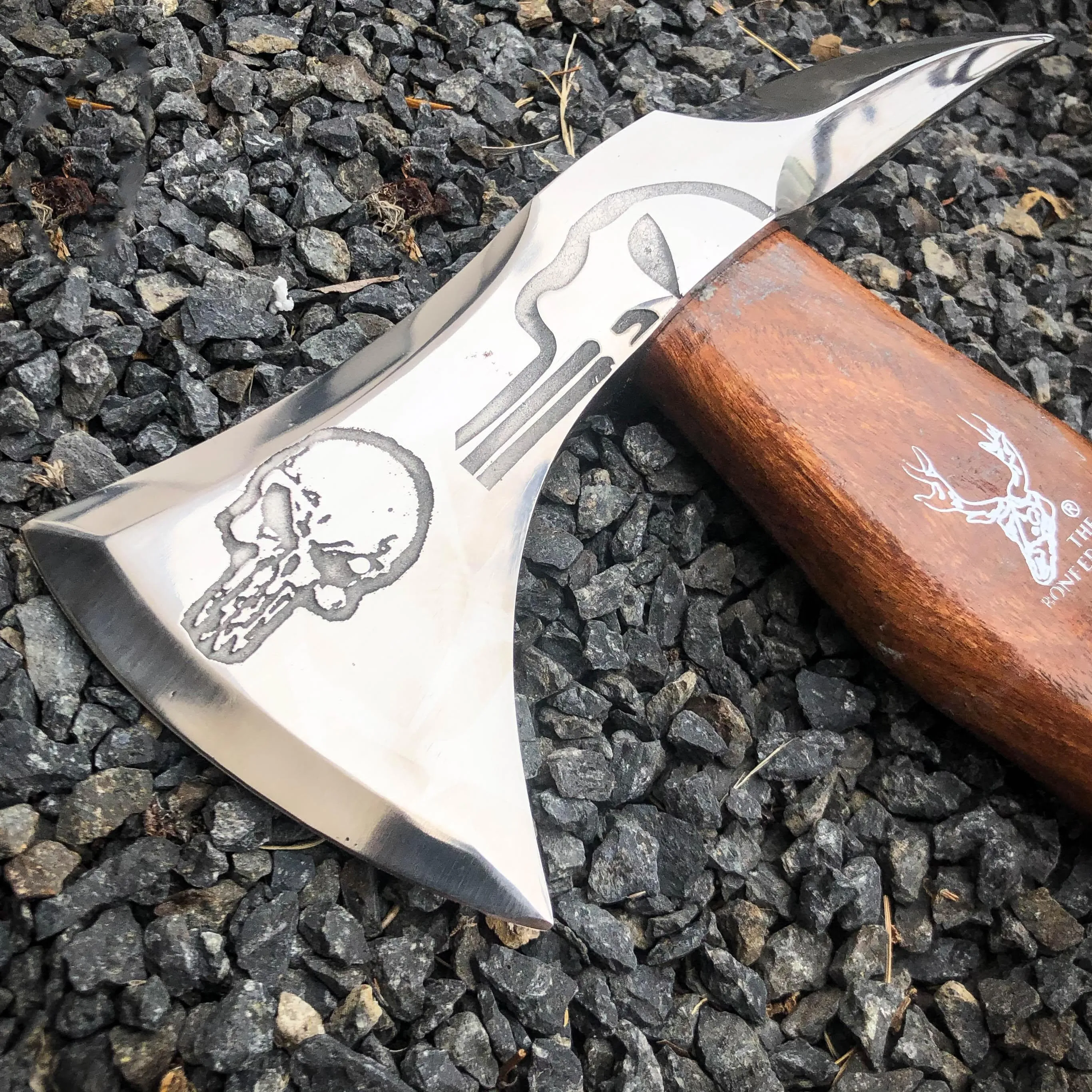 BoneEdge 18" Throwing Axe Tomahawk Wood Handle