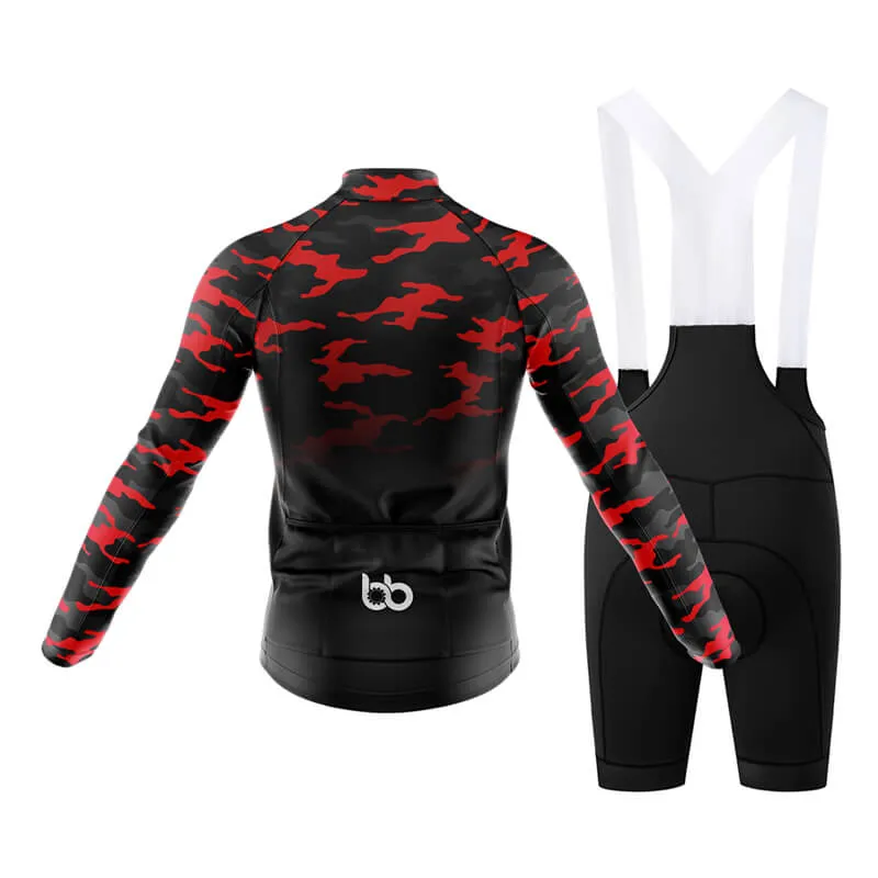 Camouflage Neck Club Cycling Kit (V3) (Red-Black)