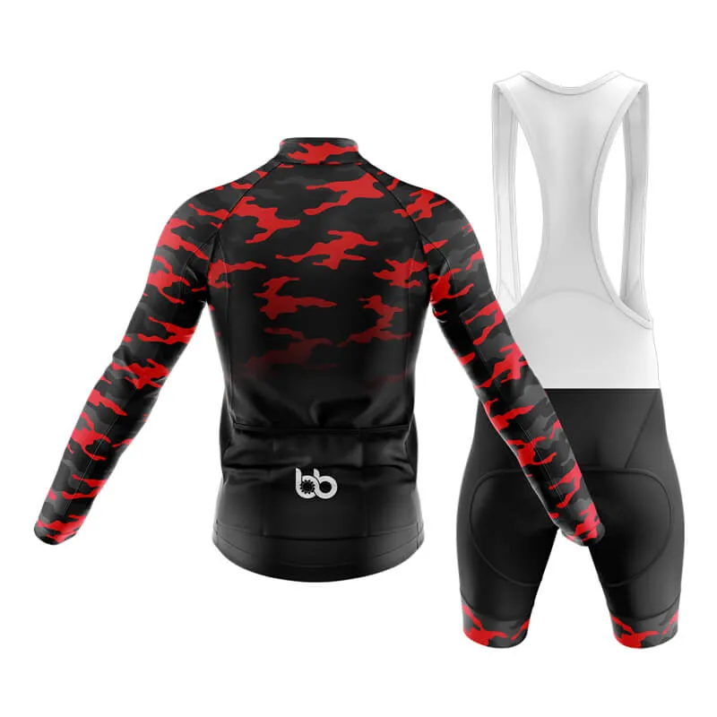 Camouflage Neck Club Cycling Kit (V3) (Red-Black)