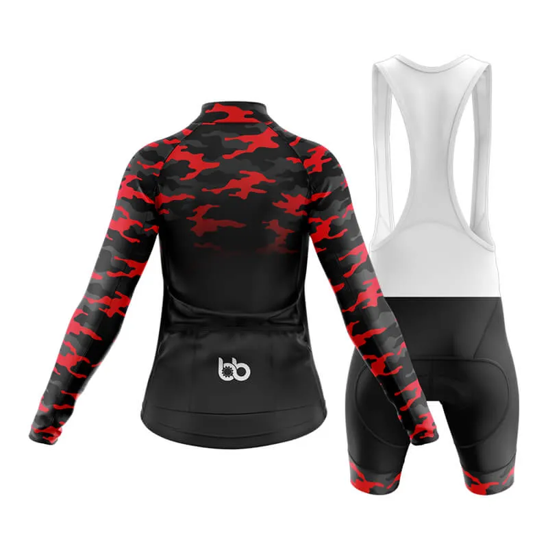 Camouflage Neck Club Cycling Kit (V3) (Red-Black)