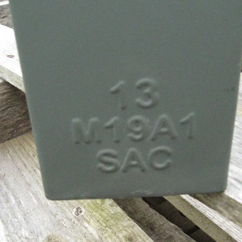 Danish Metal Ammo Box. .30-Cal. Used / Graded. Olive Green.