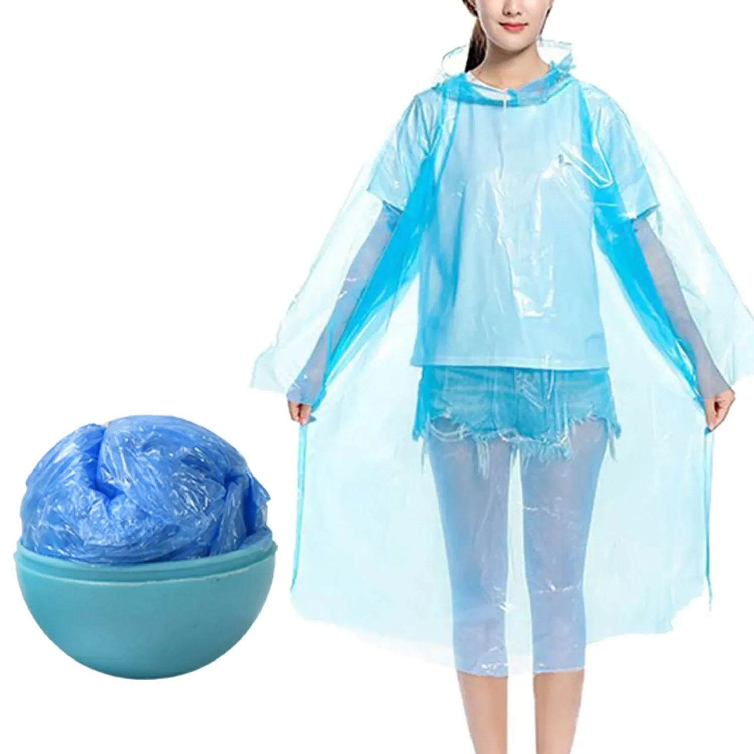 Disposable Kids Raincoat with Hood, Travel-Friendly