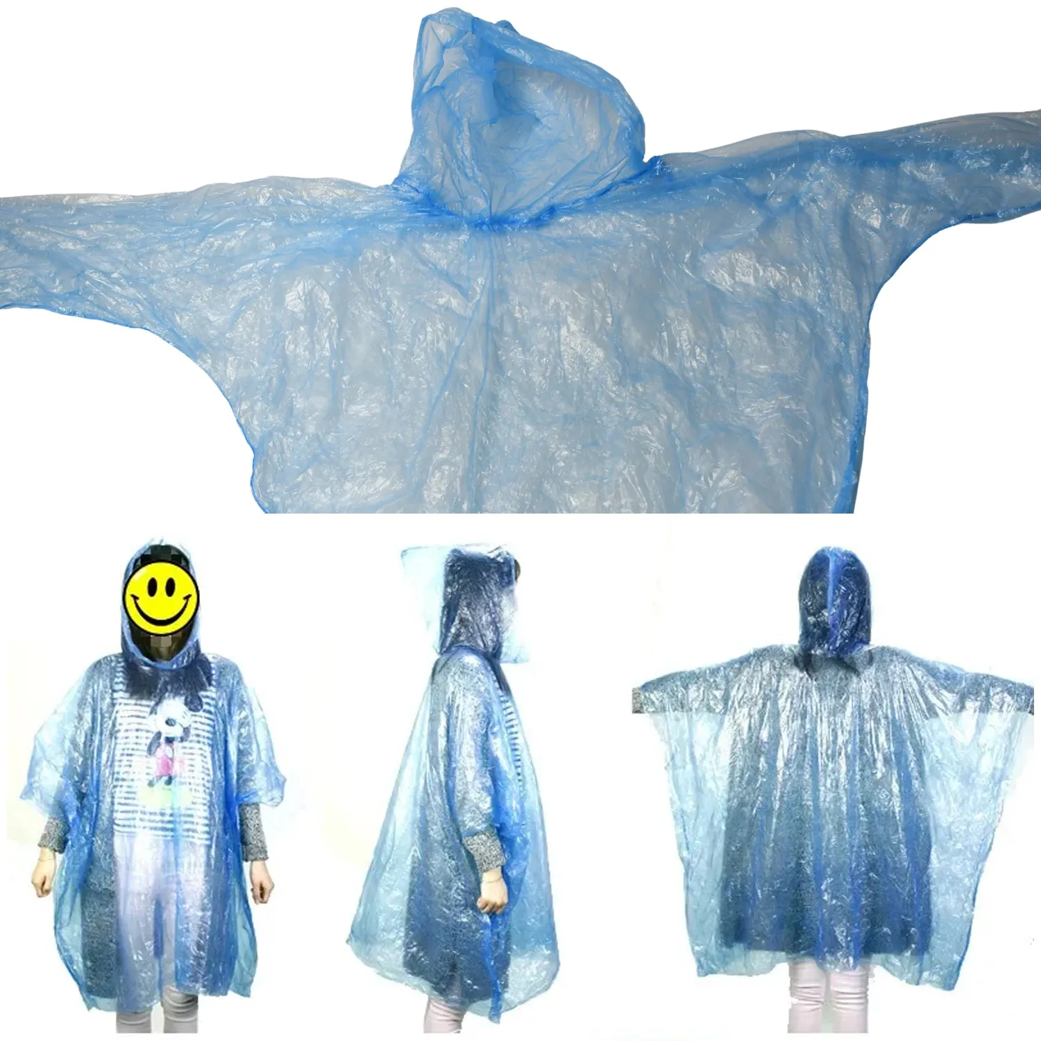Disposable Kids Raincoat with Hood, Travel-Friendly