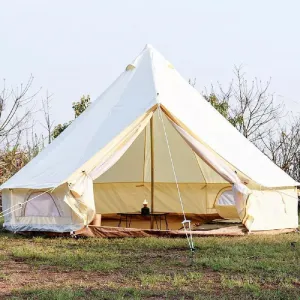 essential Luxury New Oxford Fabric Glamping Tent 5M/16.4ft Waterproof Bell Tent for Outdoor Camping
