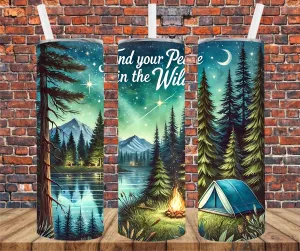 Find Your Peace In The Wild - Tumbler Wrap - Sublimation Transfer