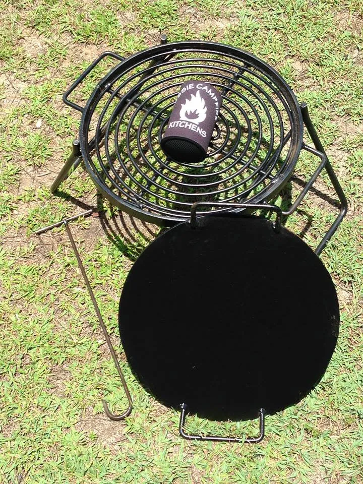 Folding BBQ Grill with Drop in Hot Plate & Hook