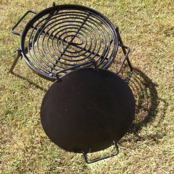 Folding BBQ Grill with Drop in Hot Plate & Hook