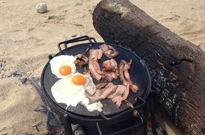 Folding BBQ Grill with Drop in Hot Plate & Hook