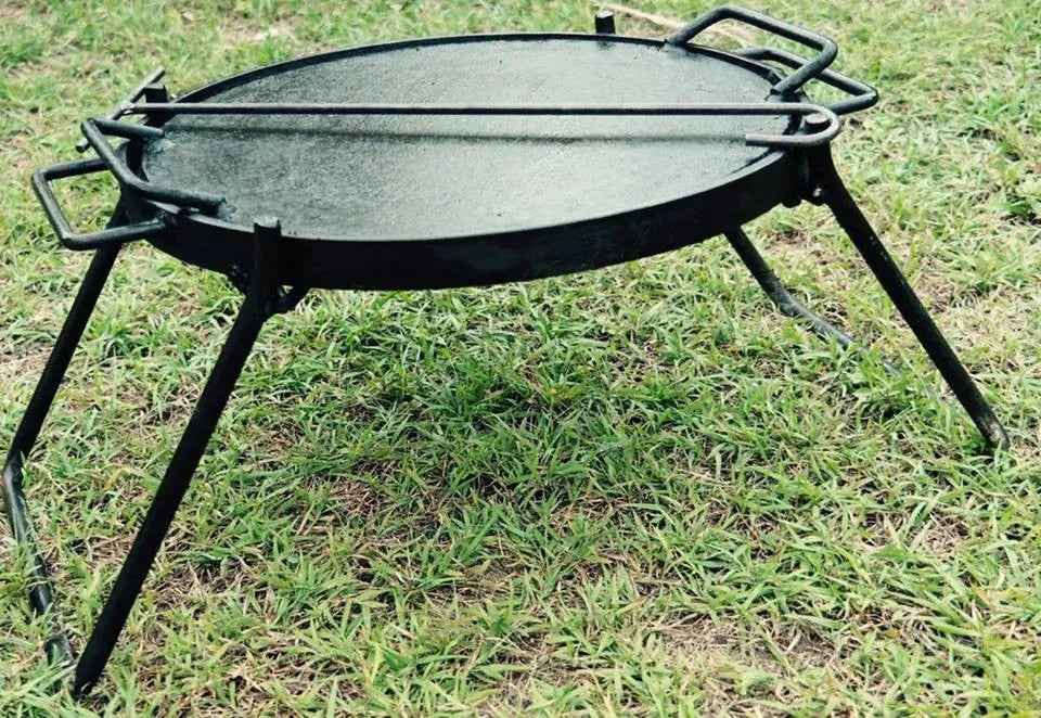 Folding BBQ Grill with Drop in Hot Plate & Hook