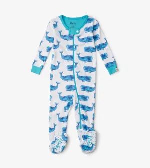 Hatley 'Watercolour Whale' Babygrow