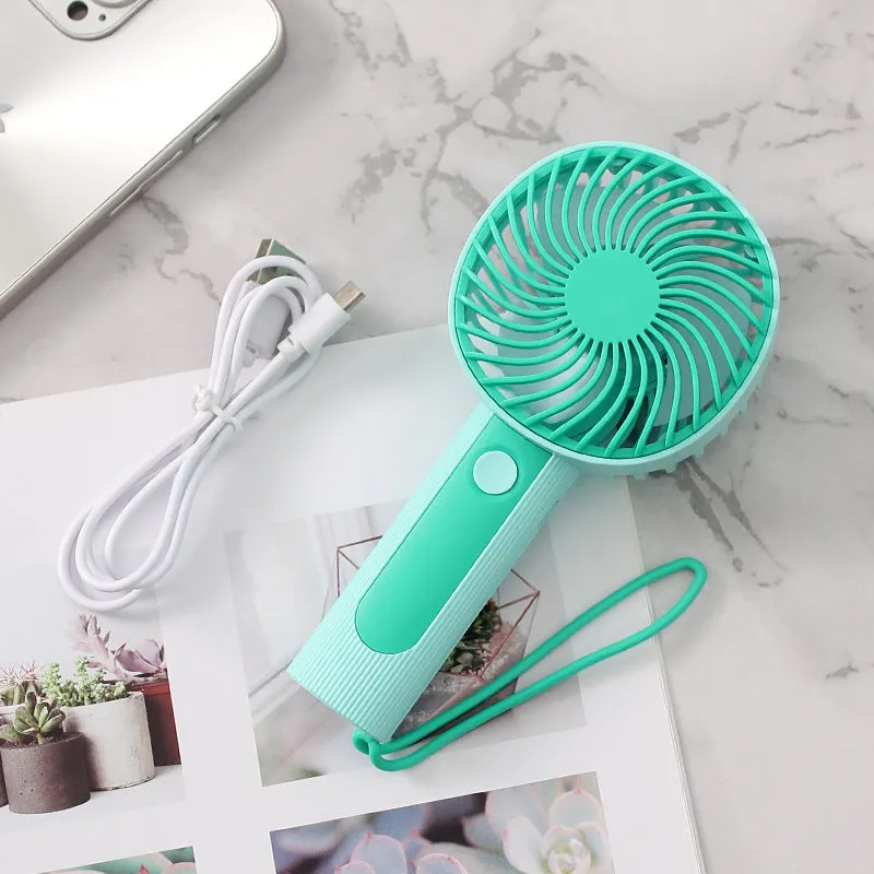 Mini Handheld USB Rechargeable Fan - 3-Speed Portable Air Cooler