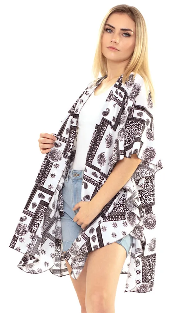 MS0161 Mandala Paisley Kimono Cover Up