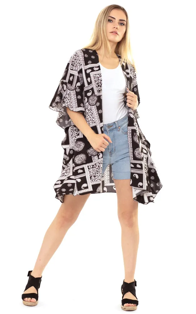 MS0161 Mandala Paisley Kimono Cover Up