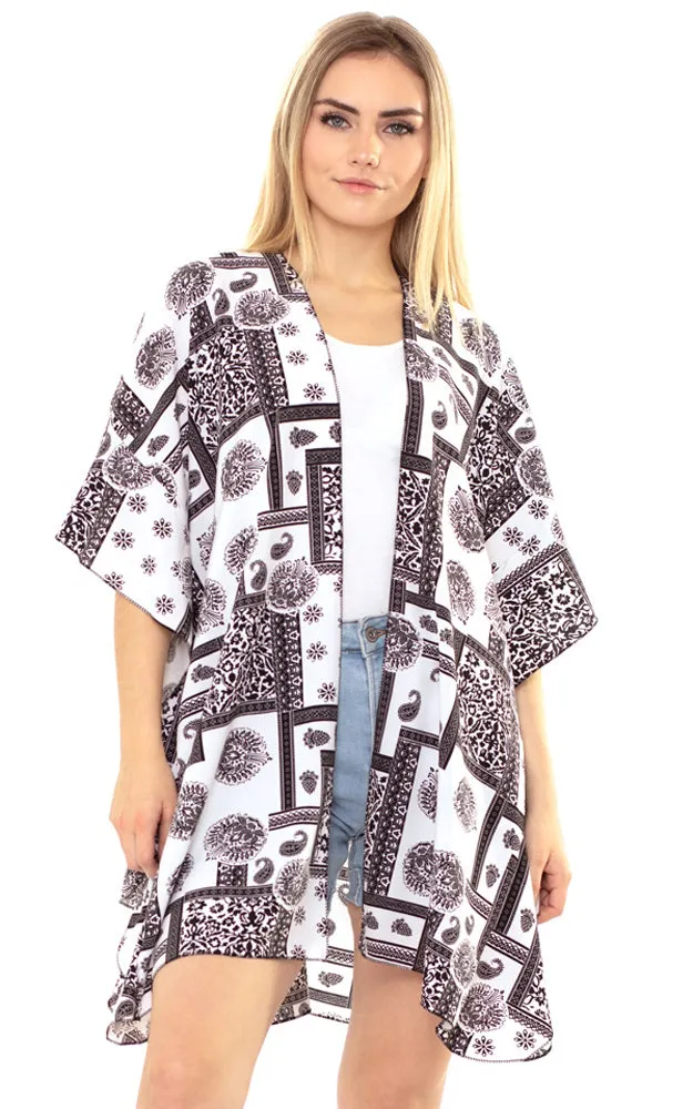 MS0161 Mandala Paisley Kimono Cover Up