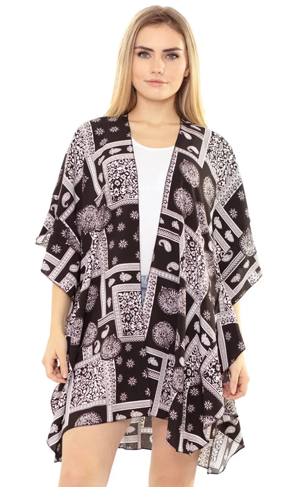 MS0161 Mandala Paisley Kimono Cover Up